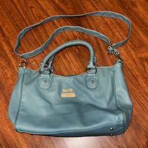 Coach Blue Leather Shoulder Bag